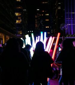 Crowd at night