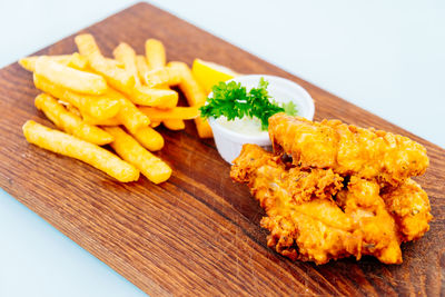 Close-up of food on table