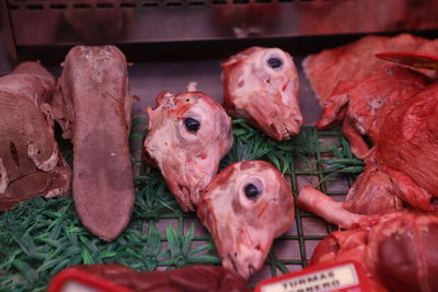 Close-up of fish for sale in market