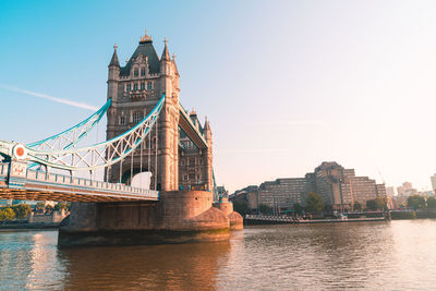 View of bridge over river