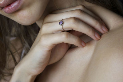 Cropped image of young woman