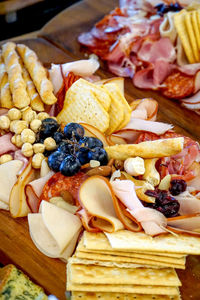 Close-up of food on table