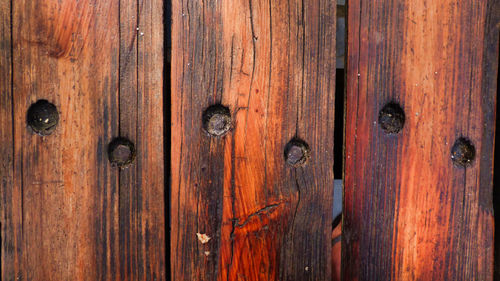 Full frame shot of old wooden door