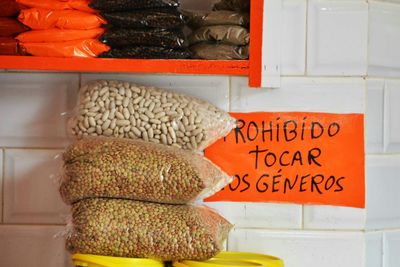 View of market stall