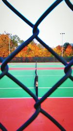 View of chainlink fence