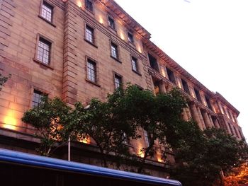 Low angle view of building against clear sky