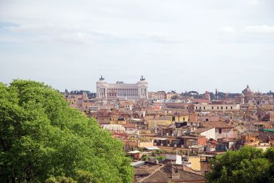 View of townscape against sky