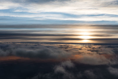 Scenic view of cloudscape against sky during sunset