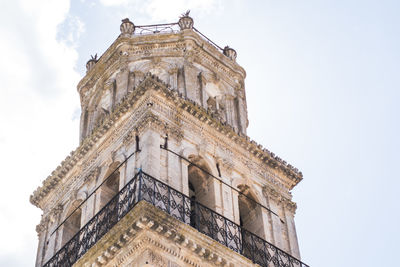 Low angle view of old historic building against sky