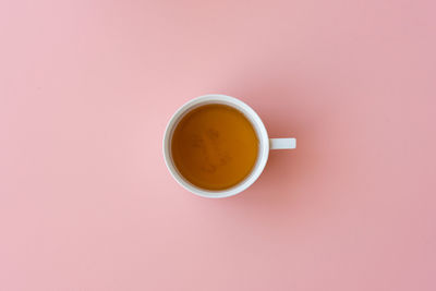 Close-up of tea cup on table