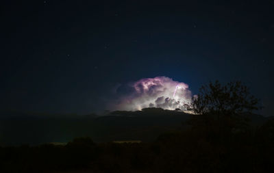 Scenic view of sky at night