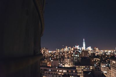 View of cityscape at night