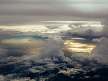 Aerial view of clouds over landscape