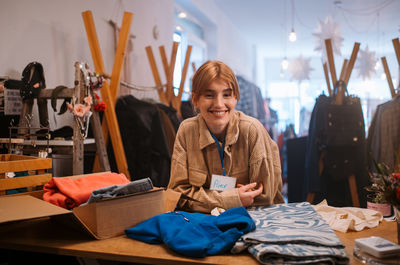 People working at table