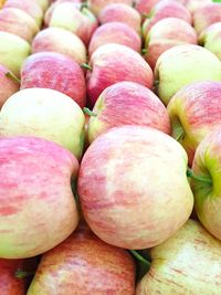 Full frame shot of apples for sale at market stall