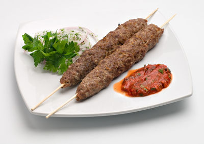 Close-up of served food