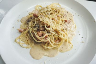 Close-up of pasta in plate