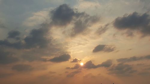 Scenic view of cloudy sky during sunset