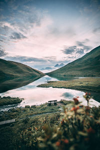 Scenic view of river against sky