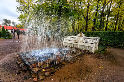 Water fountain in park