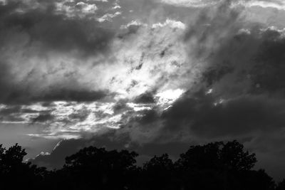 Low angle view of storm clouds in sky