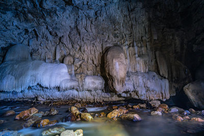 Rock formations in cave