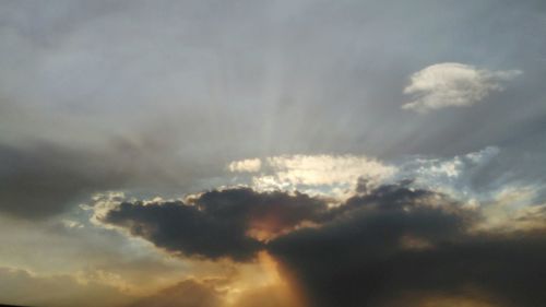 Low angle view of cloudy sky