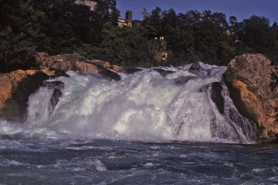 Scenic view of waterfall