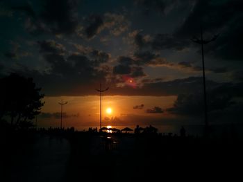 Silhouette of trees at sunset