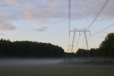 View of electricity pylon