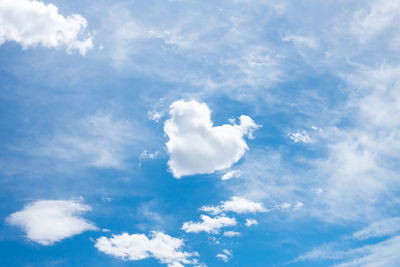 Low angle view of clouds in sky