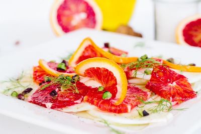 Close-up of served food