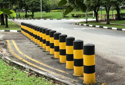 View of street by road