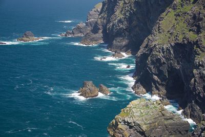 Scenic view of sea and rocks