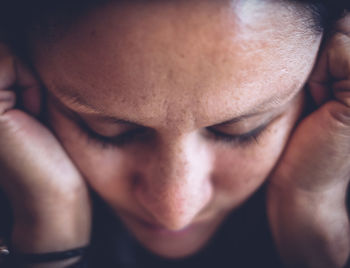 Close-up of woman