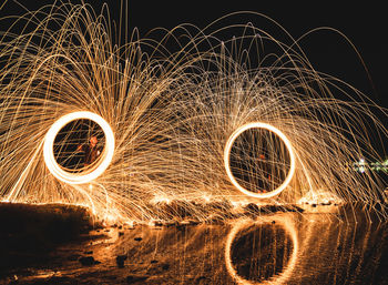 Light painting at night