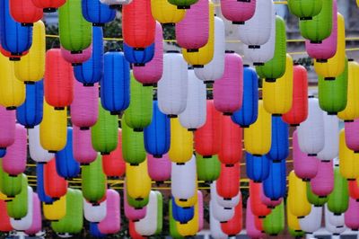 Full frame shot of multi colored umbrellas
