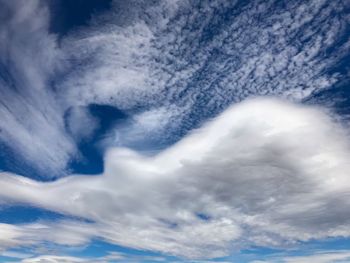 Low angle view of clouds in sky