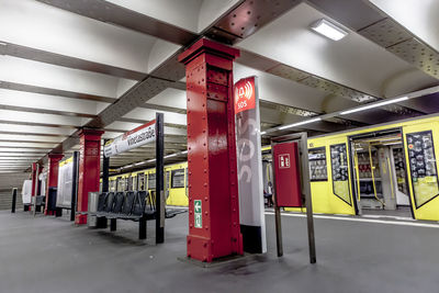 View of railroad station platform