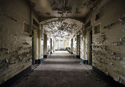 Interior of abandoned prison