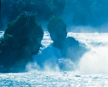 View of sea against blue sky