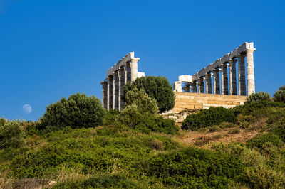 Built structure against clear blue sky