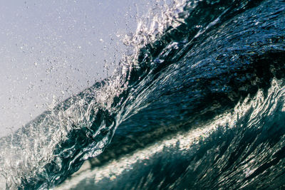 Sea waves splashing on shore