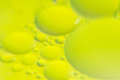 Full frame shot of wet yellow background