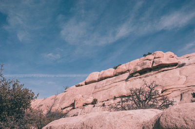 Low angle view of mountain against sky