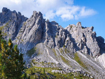 Scenic view of rocky mountains against sky
