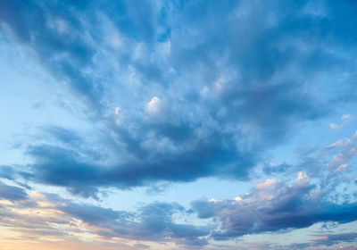 Low angle view of clouds in sky