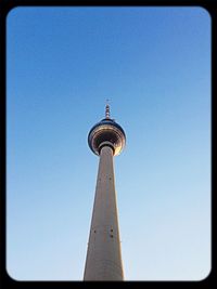 Low angle view of communications tower