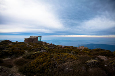 Scenic view of castle against sky