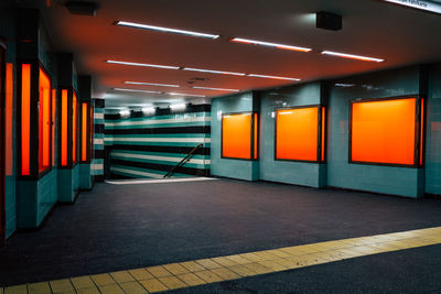 Empty subway station